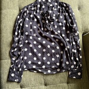Black and White Polka Dot Blouse